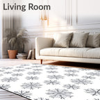 Gray Snowflake Collection Rug