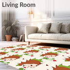 Whimsical Hedgehog Garden Repeat Rug