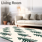 Dark Green Pine Forest Scatter Rug
