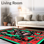 Bold Black Dog Festive Framing Rug