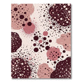 Dusky Pink and Burgundy Scatter Dot Rug