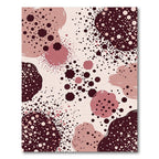 Dusky Pink and Burgundy Scatter Dot Rug