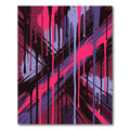 Vibrant Pink and Purple Abstract Drip Rug
