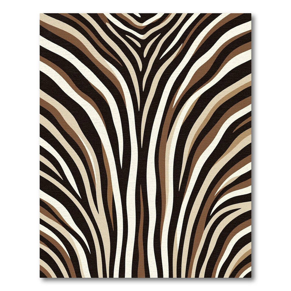 Abstract Earthy Tone Zebra Stripe Rug