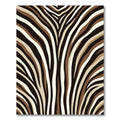 Abstract Earthy Tone Zebra Stripe Rug