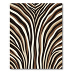 Abstract Earthy Tone Zebra Stripe Rug