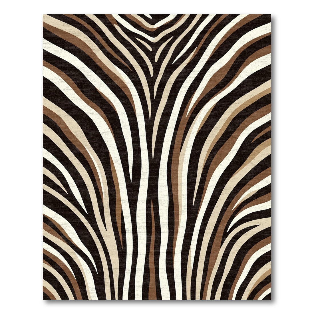 Abstract Earthy Tone Zebra Stripe Rug