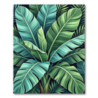 Lush Tropical Banana Leaf Foliage Rug