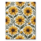 Sunny Yellow Sunflower Botanical Garden Rug