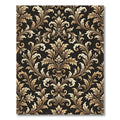 Ornate Gold Acanthus Leaf Scroll Rug