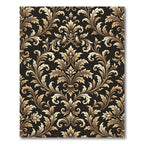 Ornate Gold Acanthus Leaf Scroll Rug