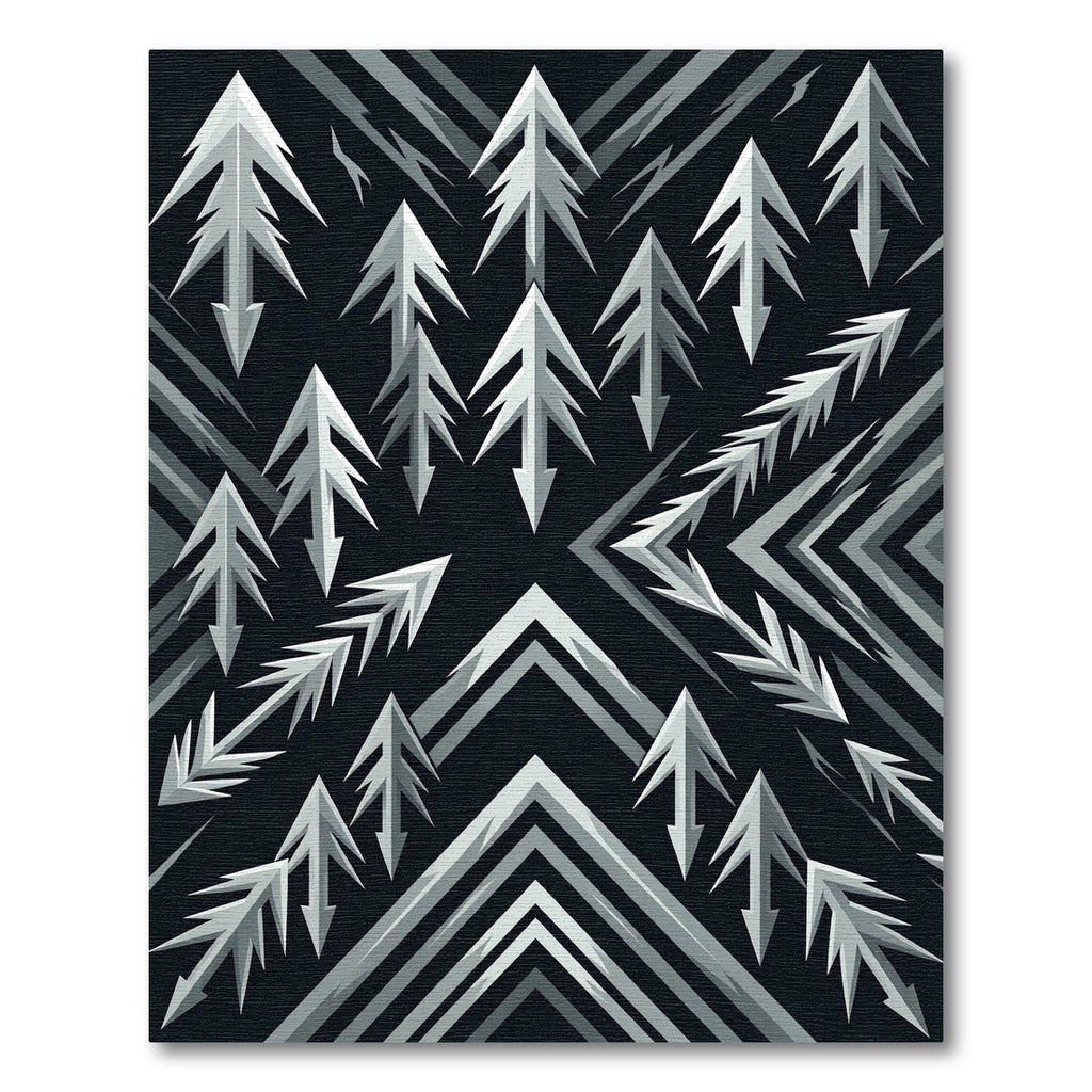 Geometric Silver Arrow Array Rug