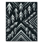 Geometric Silver Arrow Array Rug