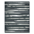 Grunge Gray Brush Stripe Rug