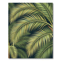 Lush Green Palm Fronds Verdant Background Rug