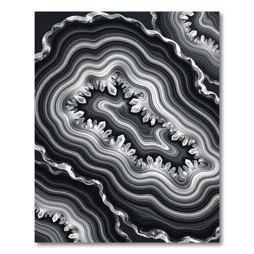 Monochromatic Crystal Geode Layers Rug