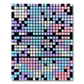 Iridescent Pastel Pixel Grid Abstract Rug
