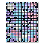 Iridescent Pastel Pixel Grid Abstract Rug