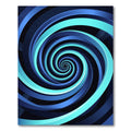 Luminous Cyan Navy Infinite Swirl Rug