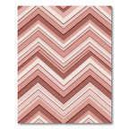 Rose Gold Layered Chevron Waves Rug