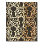 Ornate Keyhole Floral Scroll Rug