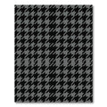 Black Gray Houndstooth Geometric Array Rug