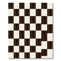 Dark Wood Grain Checkerboard Rug