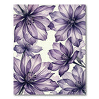 Ethereal Watercolor Purple Floral Bloom Rug