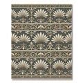 Rich Gold Vintage Fan Border Rug