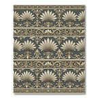 Rich Gold Vintage Fan Border Rug