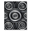 Monochrome Circular Hypnotic Spiral Rug