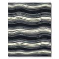 Monochrome Wavy Abstract Layered Lines Rug
