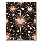 Pink Heartburst Abstract Composition Rug
