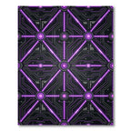Neon Purple Cybernetic Grid Circuitry Rug