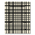 Minimalist Black Grid Geometric Linear Rug