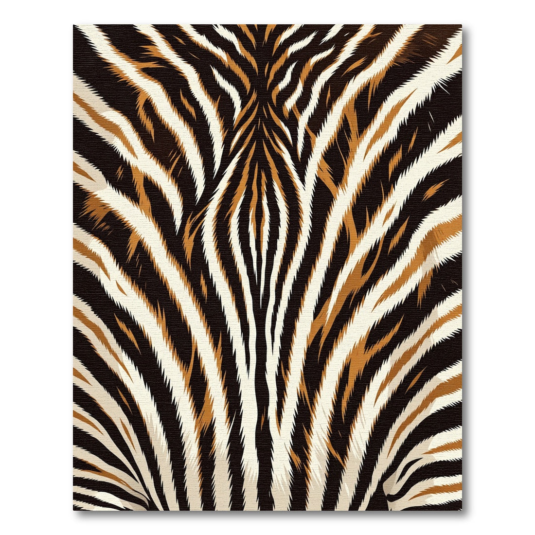 Bold Tiger Stripe Animal Impression Rug