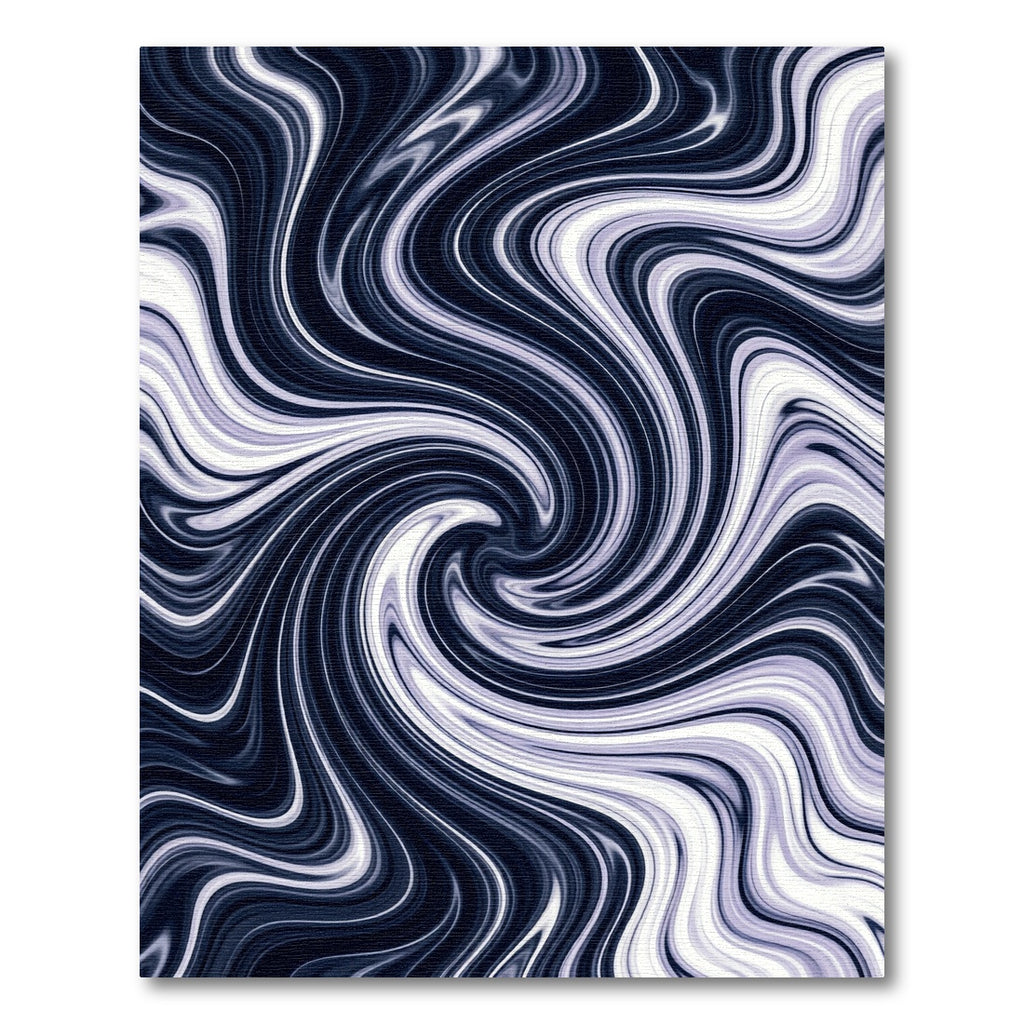 Minimalist Monochrome Swirl Abstract Wave Rug
