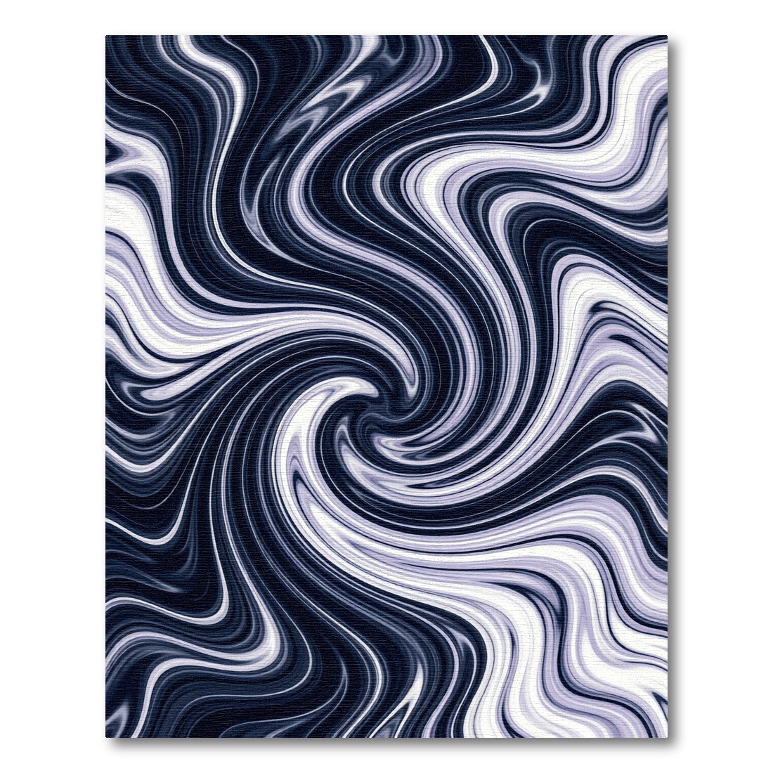 Minimalist Monochrome Swirl Abstract Wave Rug