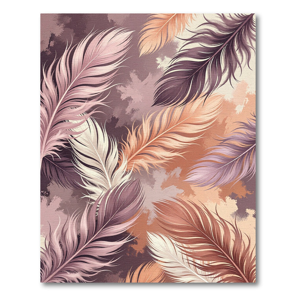 Ethereal Pastel Feather Watercolor Composition Rug
