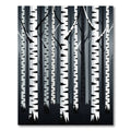 Monochrome Birch Forest Vertical Tree Lines Rug