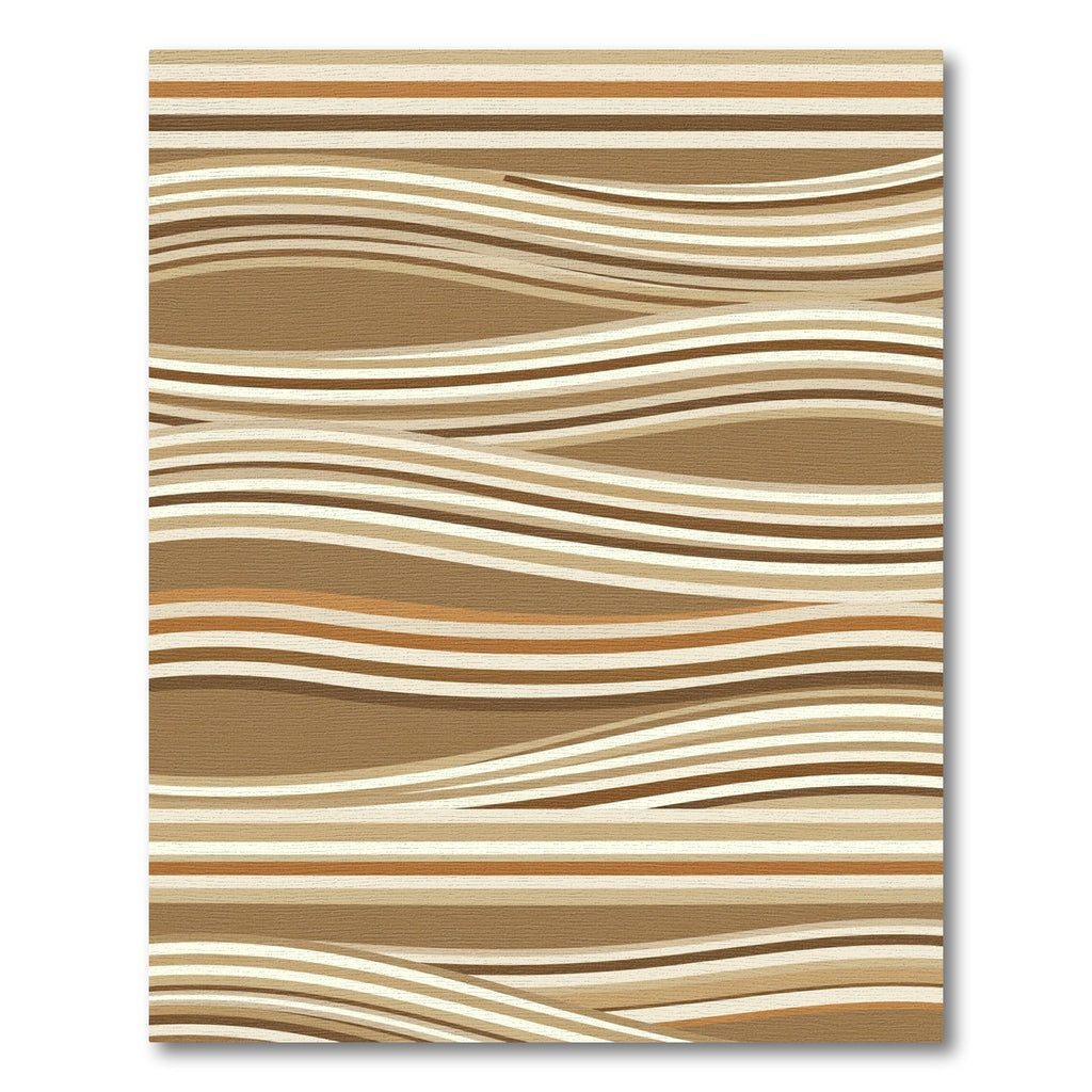 Earthy Tones Wavy Stripe Rug
