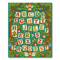 Whimsical Alphabet Woodland Creatures Garden Rug