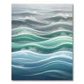 Layered Sea Waves Teal Gradient Ocean Rug