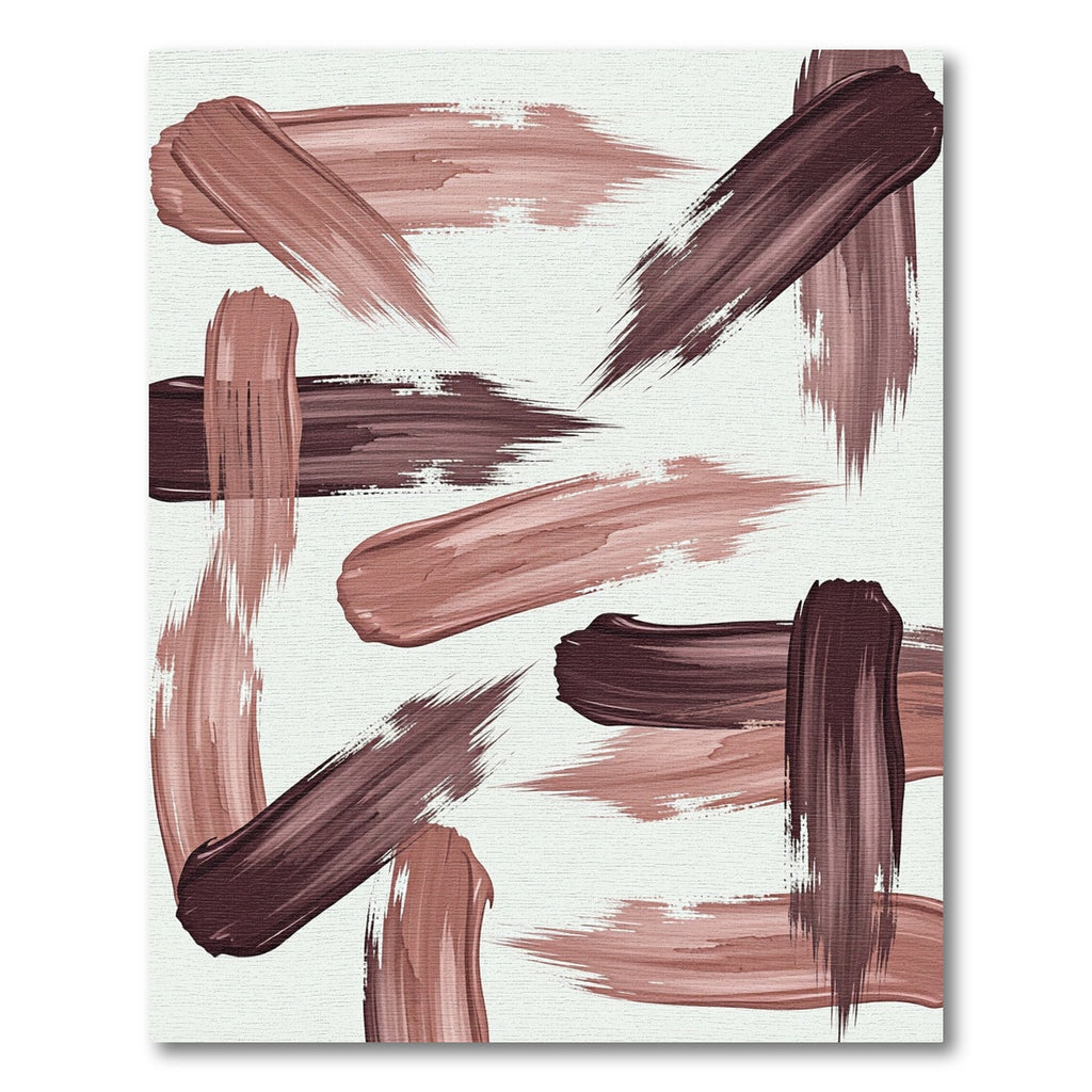 Abstract Neutral Tones Artistic Brushstrokes Rug