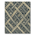 Geometric Stone and Lattice Charcoal Rug