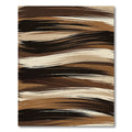 Abstract Earth Tone Wavy Brushstroke Rug