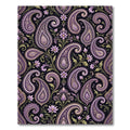Ornate Purple Paisley Floral Scroll Rug