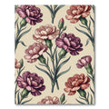 Elegant Vintage Carnation Floral Bouquet Rug
