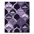 Purple Geometric Mountain Landscape Arches Rug
