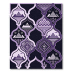 Purple Geometric Mountain Landscape Arches Rug